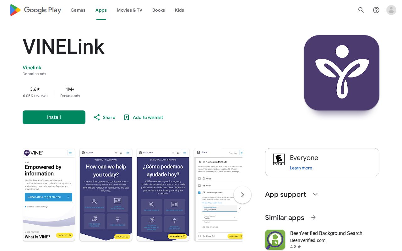 VINELink app release notification options for Dougherty County